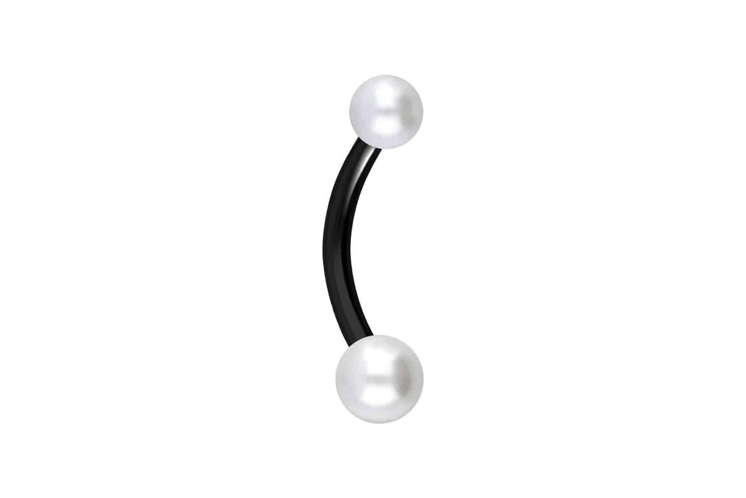 Titan Bananabell Piercing mit Innengewinde SYNTHETISCHE PERLEN